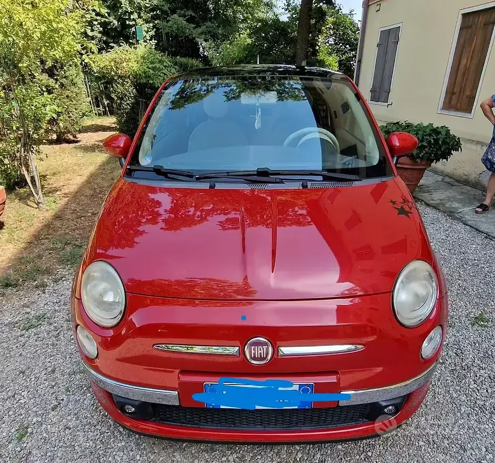 Usata Fiat 500 100 CV (73 kW) 2009 Rosso Cabrio