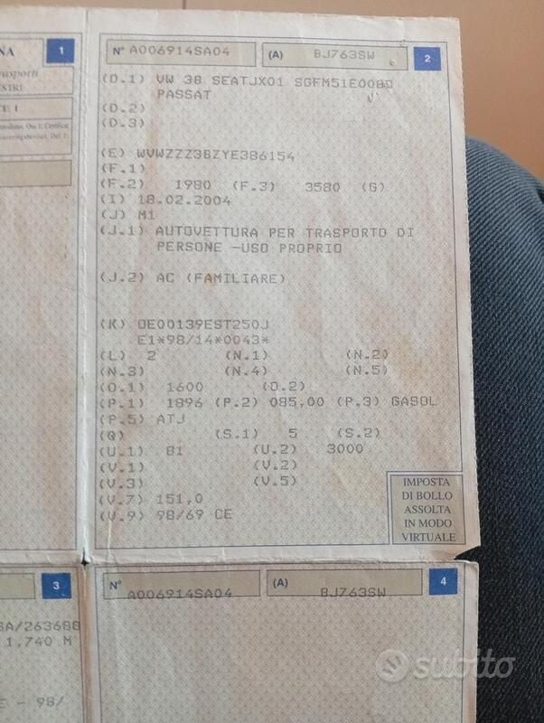 Usata VW Passat 110 CV (80 kW) 2004 Station wagon