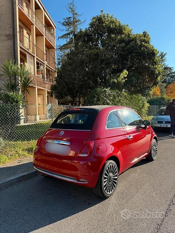 Usata Fiat 500C 70 CV (51 kW) 2018 Rosso Cabrio
