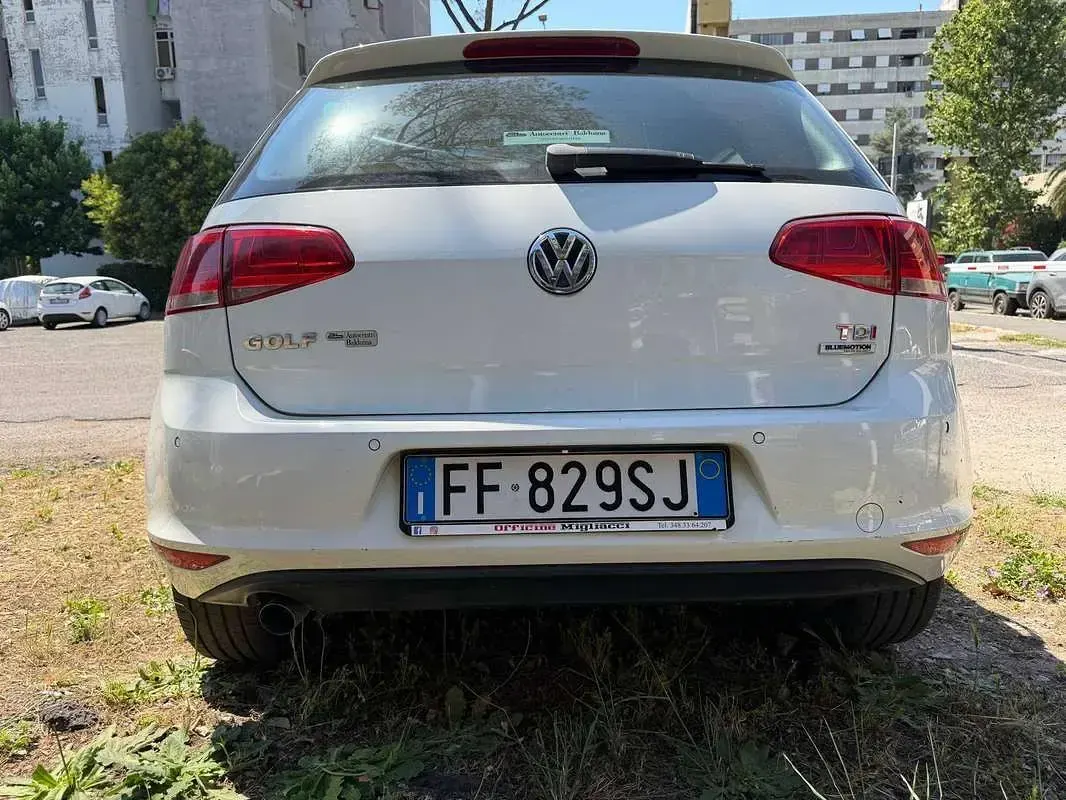 Usata VW Golf VII 110 CV (80 kW) 2016 Bianco Berlina