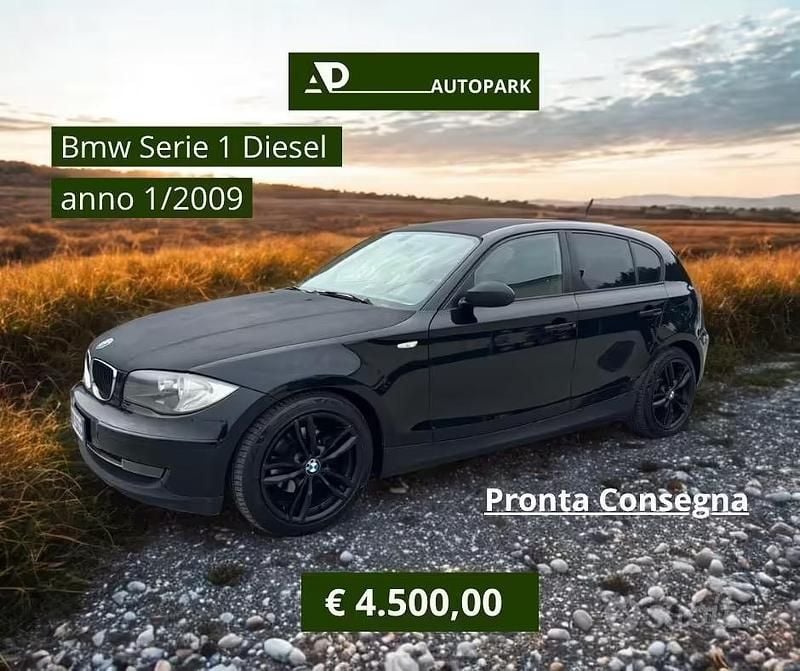 Usata BMW 118 Efficient Dynamics 143 CV (105 kW) 2009 Nero Utilitaria