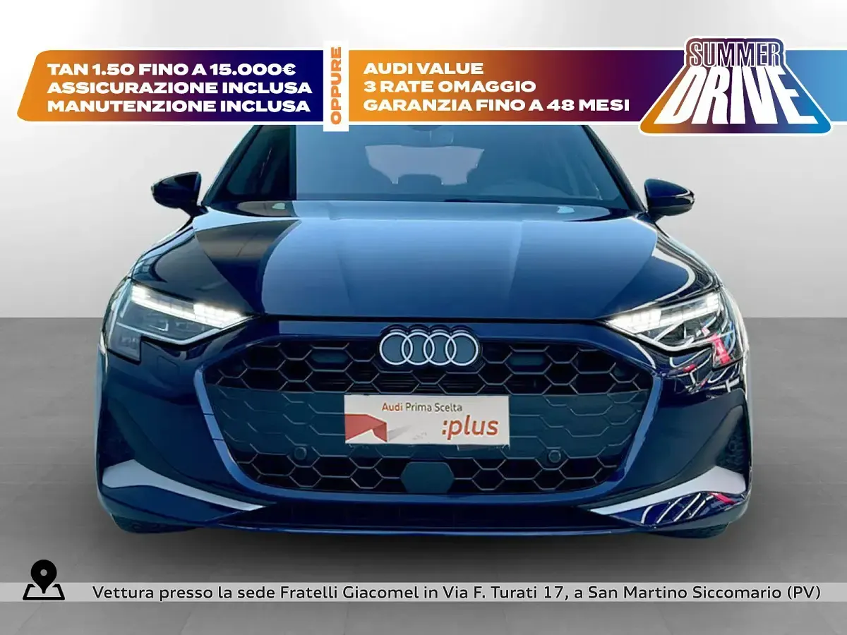 Usata Audi A3 Advanced Plus 150 CV (110 kW) 2025 Blu navarra metallizzato Berlina