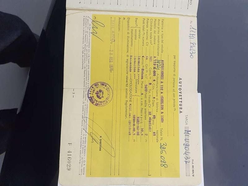 Usata Autobianchi A112 34 CV (25 kW) 1974 Blu/azzurro Utilitaria