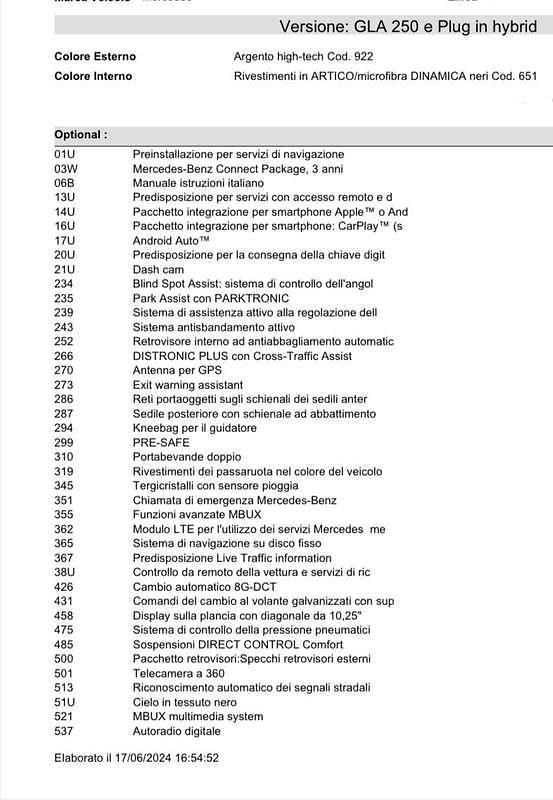 Usata Mercedes GLA250 Advanced Plus 224 CV (164 kW) 2024 SUV