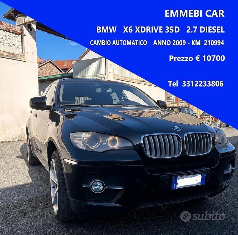 Usata BMW X6 286 CV (210 kW) 2009 Nero SUV