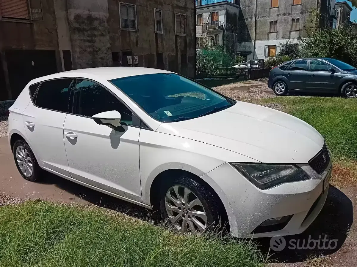 Usata Seat Leon Style 110 CV (80 kW) 2016 Bianco Berlina