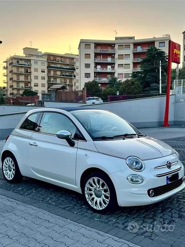 Usata Fiat 500 69 CV (50 kW) 2018 Bianco Cabrio