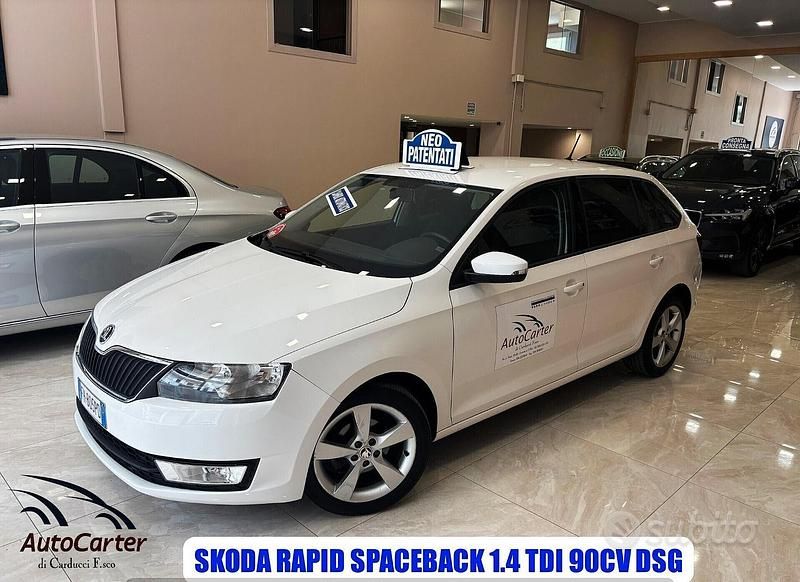 Usata Skoda Rapid 90 CV (66 kW) 2017 Bianco Berlina