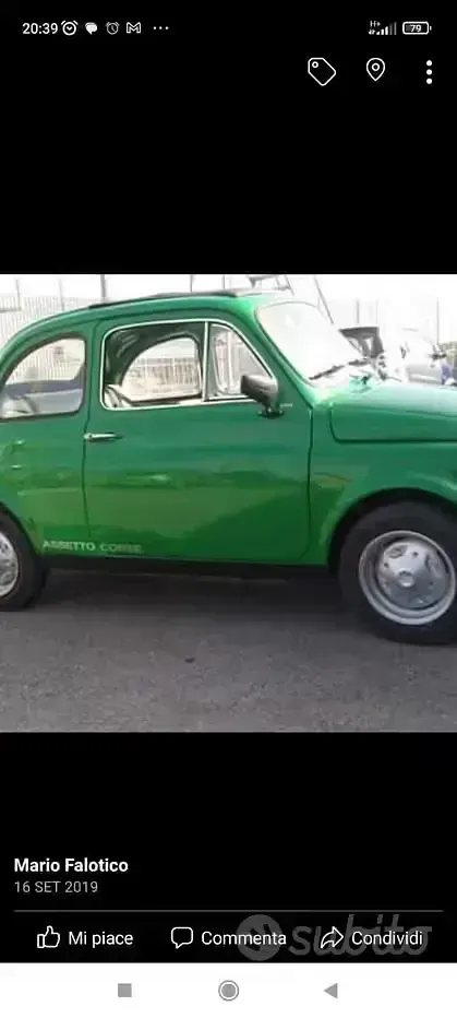 Usata Fiat 500 Collezione 18 CV (13 kW) 1970 Verde Utilitaria