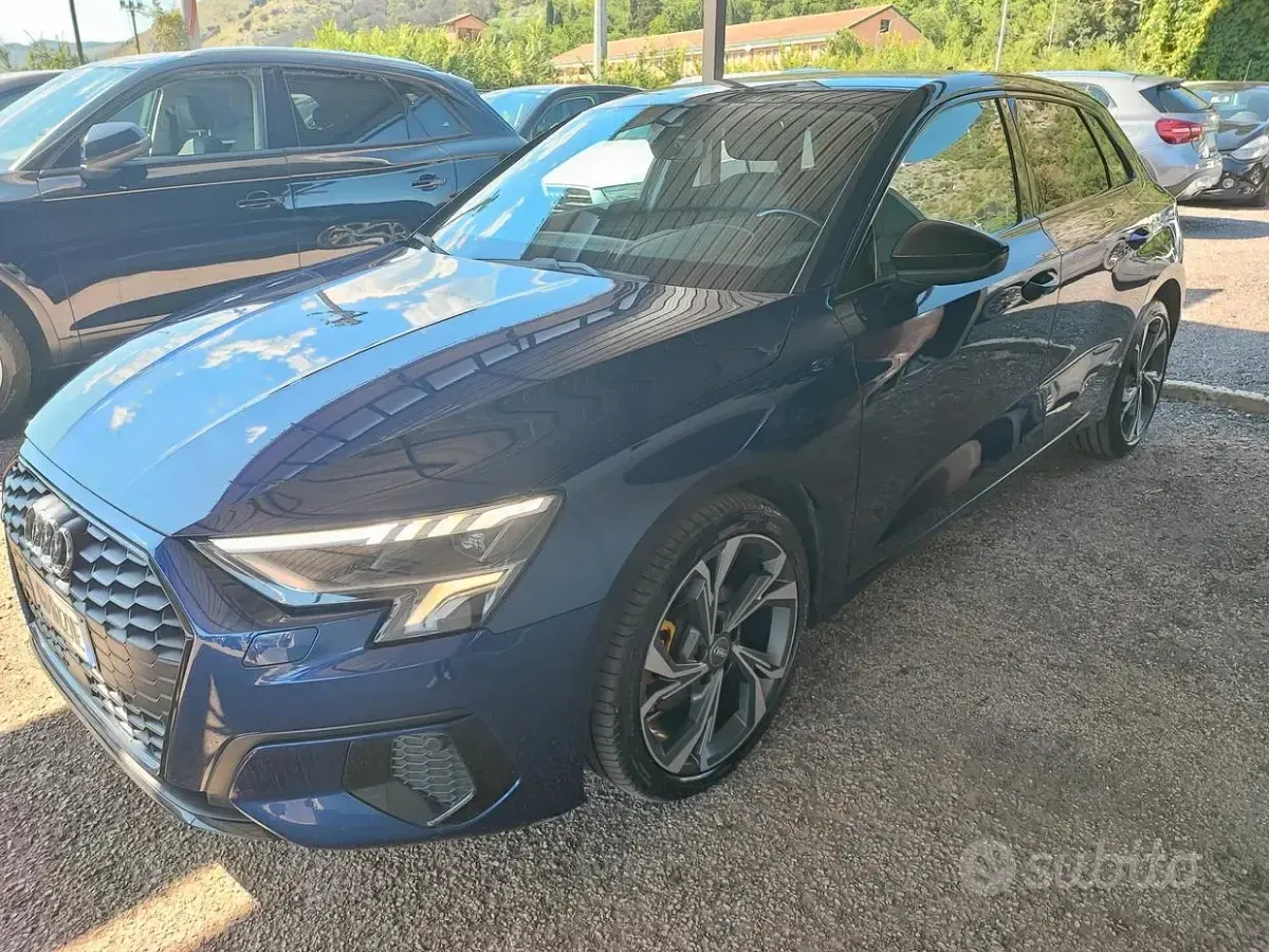 Usata Audi A3 Advanced 150 CV (110 kW) 2020 Blu Berlina