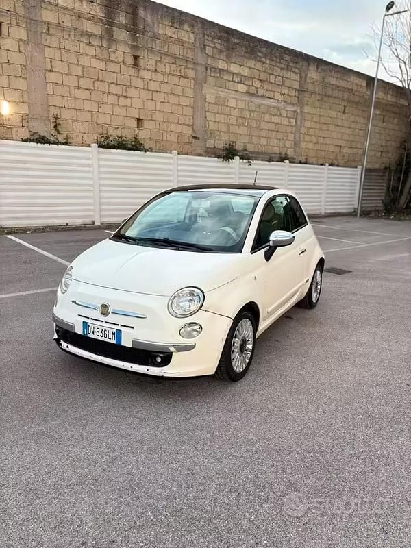 Usata Fiat 500 69 CV (50 kW) 2009 Bianco Cabrio