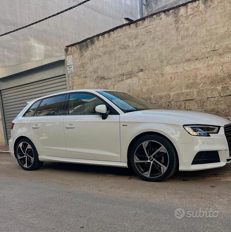 Usata Audi A3 S-Line 184 CV (135 kW) 2019 Bianco Berlina