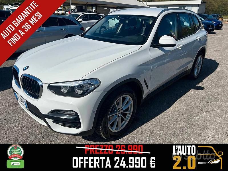 Usata BMW X3 Advantage 190 CV (139 kW) 2020 Bianco SUV