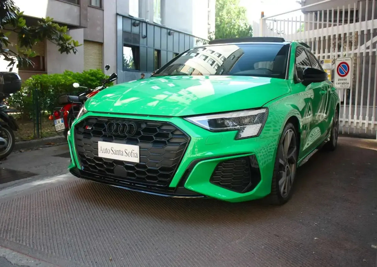 Usata Audi S3 Ambiente 310 CV (228 kW) 2021 Verde kyalami Berlina