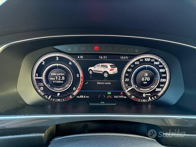 Usata VW Tiguan R-line 150 CV (110 kW) 2018 Nero SUV