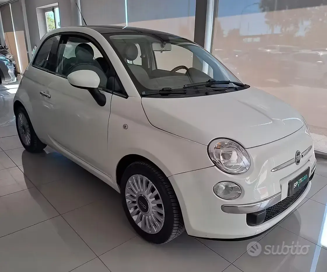 Usata Fiat 500 Lounge 69 CV (50 kW) 2009 Bianco Cabrio