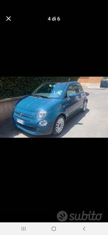 Usado Fiat 500 75 CV (55 kW) 2009 Azul Descapotable