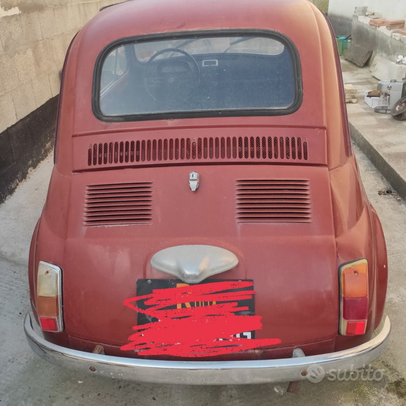 Usata Fiat 500 1970 Rosso Utilitaria