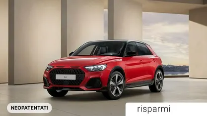 Nuova Audi A1 Design 116 CV (85 kW) 2025 Bianco ghiacciaio metallizzato nero mito Utilitaria
