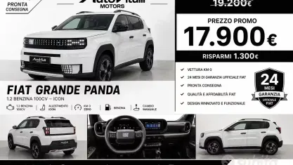 Nuova Fiat Grande Panda Icon 100 CV (73 kW) 2026 Bianco Utilitaria
