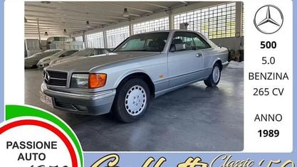 Begagnad Mercedes 500 265 HK (194 kW) 1989 Silver Sportkupé