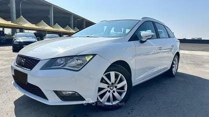 Usata Seat Leon ST Style 105 CV (77 kW) 2014 Bianco Station wagon