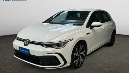Usata VW Golf VIII R-line 150 CV (110 kW) 2021 Bianco Utilitaria