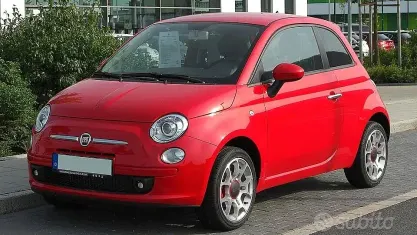 Usata Fiat 500 Lounge 69 CV (50 kW) 2009 Rosso Cabrio