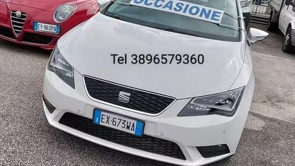 Usata Seat Leon Style 105 CV (77 kW) 2015 Bianco Berlina