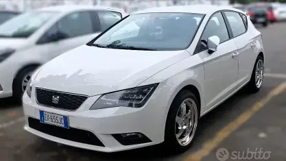 Usata Seat Leon 110 CV (80 kW) 2014 Bianco Berlina