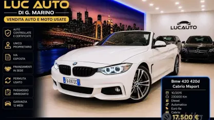 Usata BMW 420 M Sport 190 CV (139 kW) 2015 Bianco Cabrio