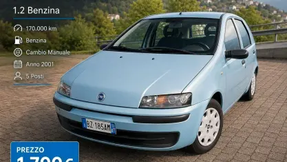 Usata Fiat Punto 60 CV (44 kW) 2002 Grigio Utilitaria