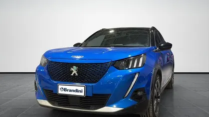 Usata Peugeot e-2008 GT 100 kW (136 CV) 2021 Blu tetto nero SUV