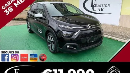 Nero Usata 2022 Citroën C3 PureTech Tre volumi | 11.990 € (Buon prezzo)
