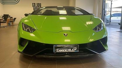 Usata Lamborghini Huracán 640 CV (470 kW) 2018 Verde Cabrio