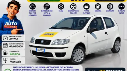 Usata Fiat Punto Dynamic 60 CV (44 kW) 2008 Other Utilitaria