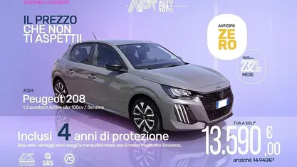 Usata Peugeot 208 Active 101 CV (74 kW) 2024 Bianco Utilitaria