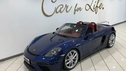 Usata Porsche 718 Spyder 420 CV (308 kW) 2023 Blu Cabrio