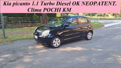 Usata Kia Picanto Turbo 75 CV (55 kW) 2007 Nero Utilitaria
