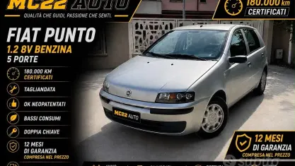 Usata Fiat Punto Emotion 60 CV (44 kW) 2003 Grigio Utilitaria