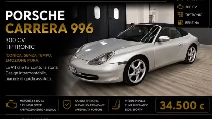 Usata Porsche 911 Carrera Cabriolet 300 CV (220 kW) 2000 Argento Cabrio