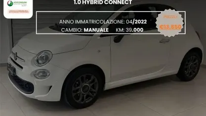 Usata Fiat 500 Connect 69 CV (50 kW) 2022 Bianco Utilitaria