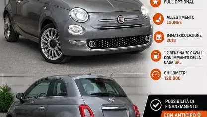 Usata Fiat 500 Lounge 69 CV (50 kW) 2018 Grigio Berlina