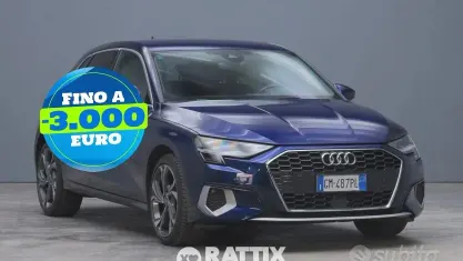 Usata Audi A3 Advanced 116 CV (85 kW) 2023 Blu navarra Berlina
