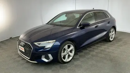Usata Audi A3 Sportback e-tron Advanced 150 CV (110 kW) 2021 Blu Utilitaria
