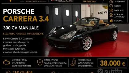 Usata Porsche 911 Carrera Cabriolet 300 CV (220 kW) 2000 Nero Cabrio
