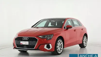 Usata Audi A3 Advanced 150 CV (110 kW) 2021 Y1 rosso tango metallizzato Berlina