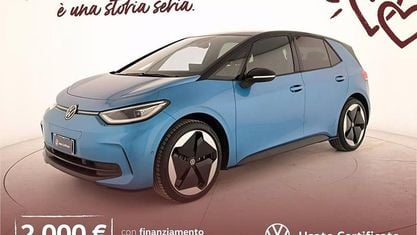 Nuova VW ID.3 Pro 150 kW (204 CV) 2026 Costa azul metallizzato nero Utilitaria