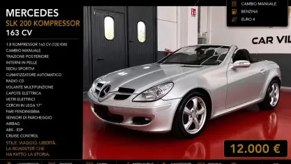 Usata Mercedes SLK200 163 CV (119 kW) 2006 Argento Cabrio