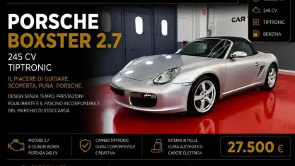 Usata Porsche Boxster 245 CV (180 kW) 2007 Grigio Cabrio
